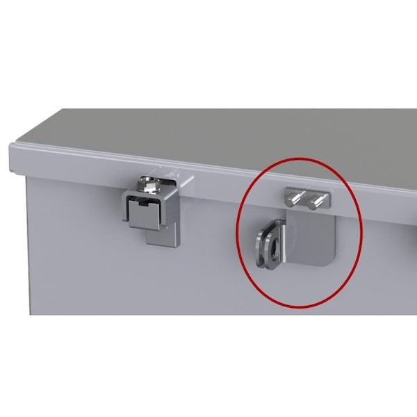 Padlock Kit, 3 in. H x 2 in. W x 1 in. L, Stainless Steel